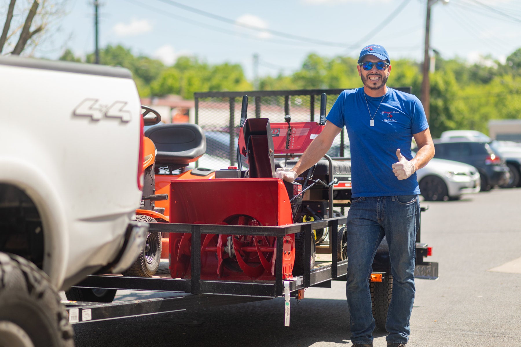 Lawn mower pick up and repair sale